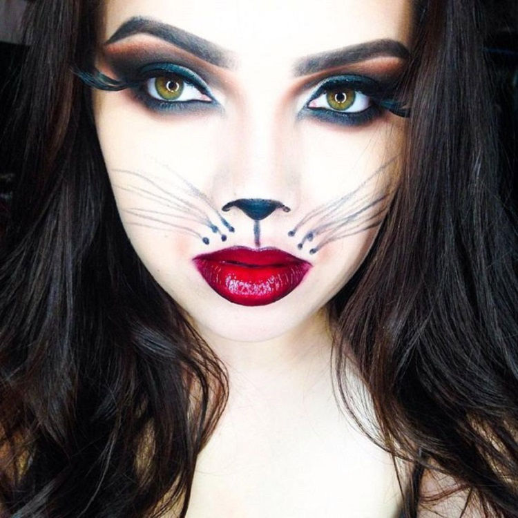 maquillage chat halloween facile et coquin