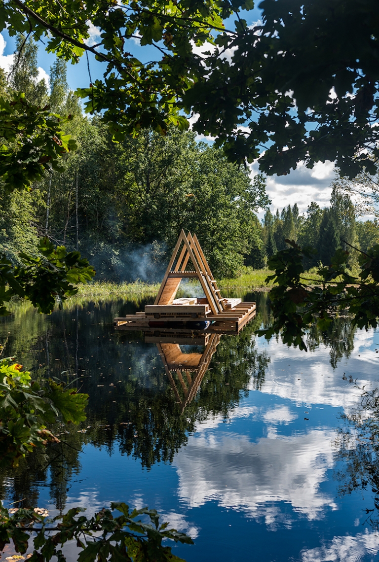 projet-veetee- une cabane sur l’eau de design-unique-parc-inonde-estonie