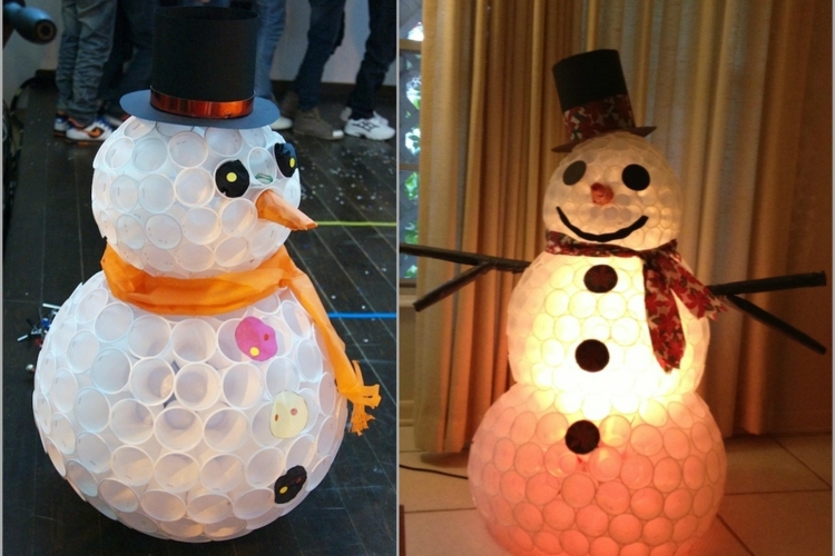 Bonhomme de neige à faire soi-même –12 idées de déco de Noël fait main