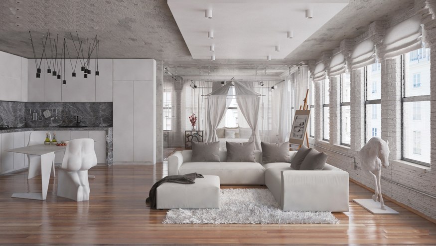 Déco salon gris blanc bois en 30 idées pour revitaliser votre ... Cocooning idées Salon