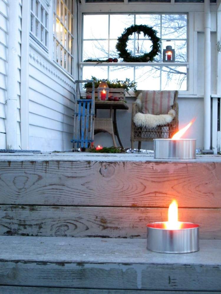 Déco extérieur jardin pour noël avec des lumières en 18 idées magiques Créatif Véranda Décorer