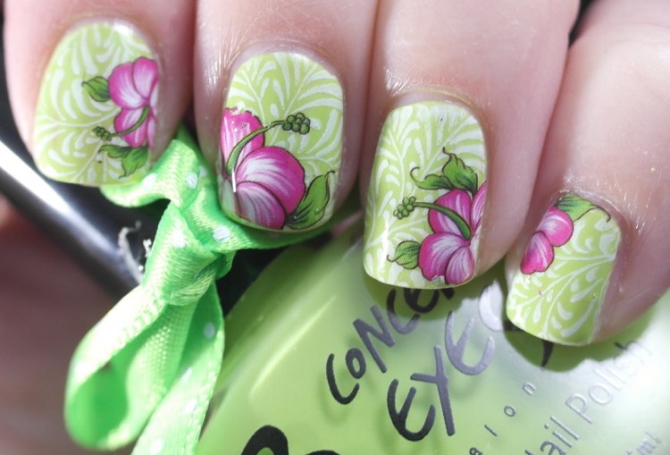 decoration-ongles-courtes-water-decals-ete