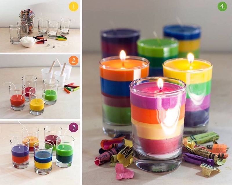 decoration-noel-fabriquer-bougies-multicolores-crayons-cire-fondus