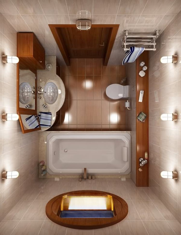 idee-agencement-salle-bain-petit-espace-baignoire-toilettes-lavabo