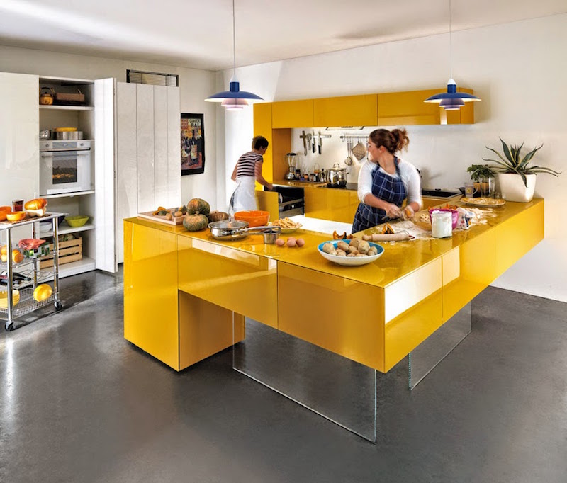 image-cuisine-design-moderne-armoires-plan-travail-ocre-brillant