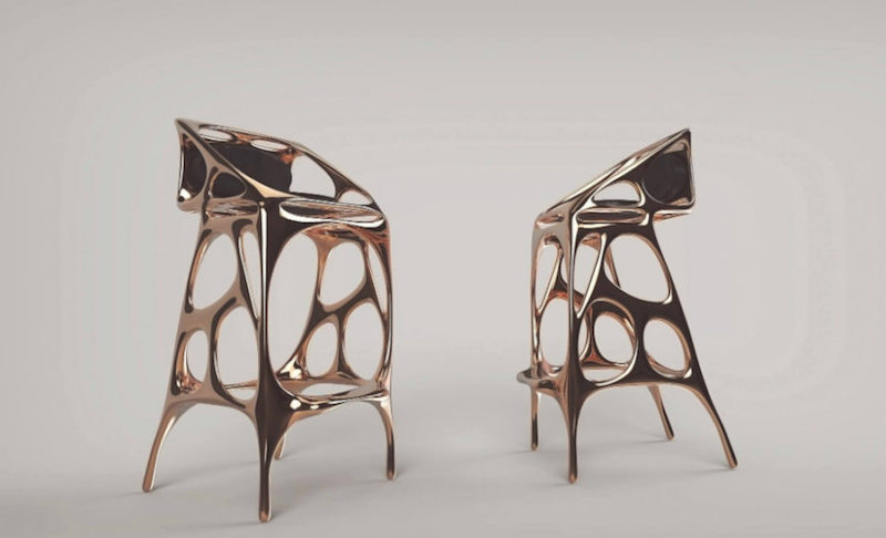 impression 3D de meubles-tabourets-hauts-trous-fromage-gaudi-bar-stools
