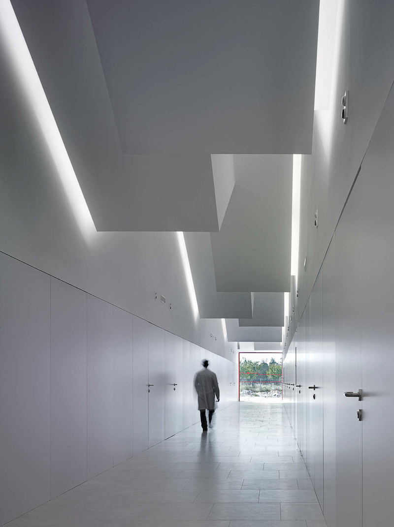 profilé LED encastré au plafond dans unCentre pour les personnes handicapées via g-bang architecture profile-led-encastre-plafond-centre-personnes-handicape-g-bang-architecture