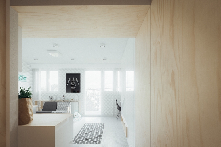 aménagement petit espace d'un appartement-studio-20-metres-carres