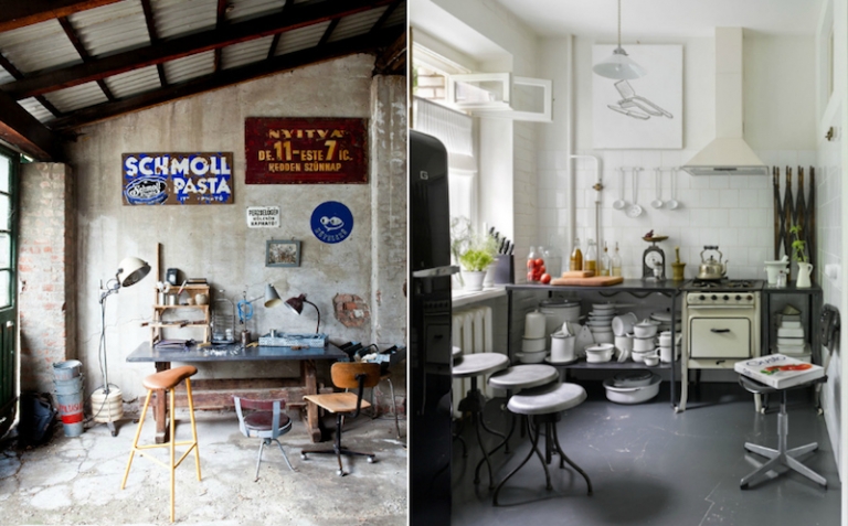 chaises-tabourets-bar-industriels-utiliser-decoration-cuisine-style-loft