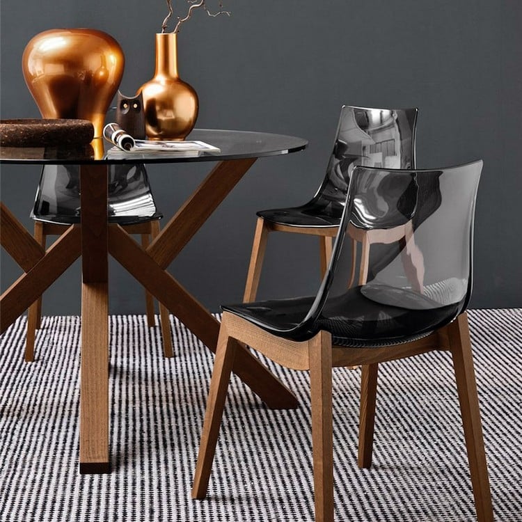 chaises-transparentes-led-connubia-calligaris-structure-bois