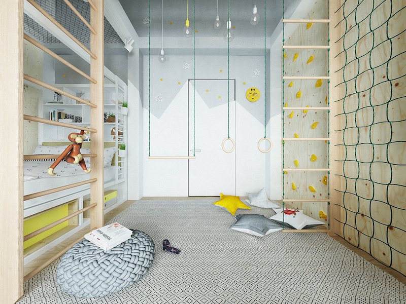 Chambre D Enfant En Bois Clair Et Tons Pastel Un Espace Scandinave Chic