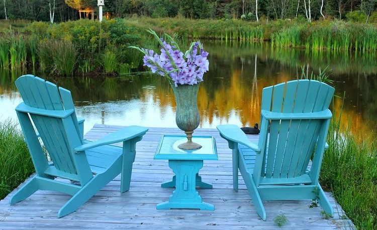 créer-jardin-romantique-chaises-design-bassin-aquatique-lavand