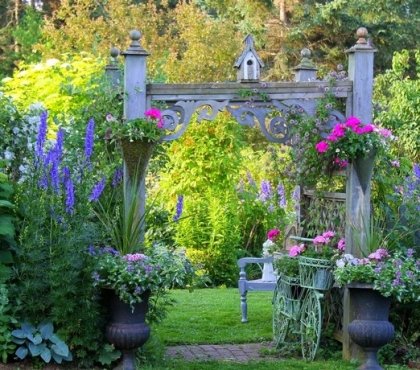 créer un jardin romantique