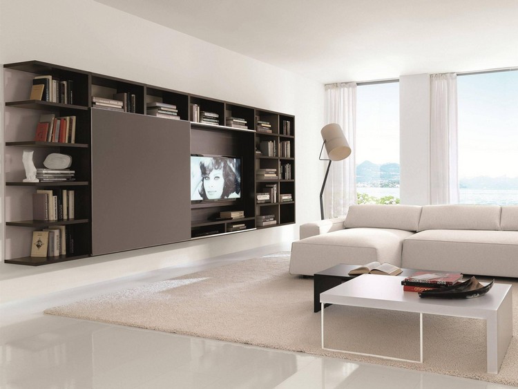 meuble-tv-bibliotheque-bois-salon-moderne-canape-angle-blanc-neige-tapis-beige