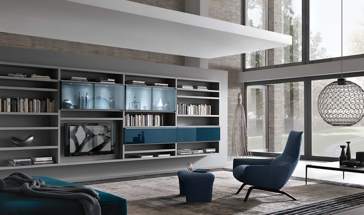 meuble-tv-bibliothèque-idées-salon-design-fauteuilèdesign
