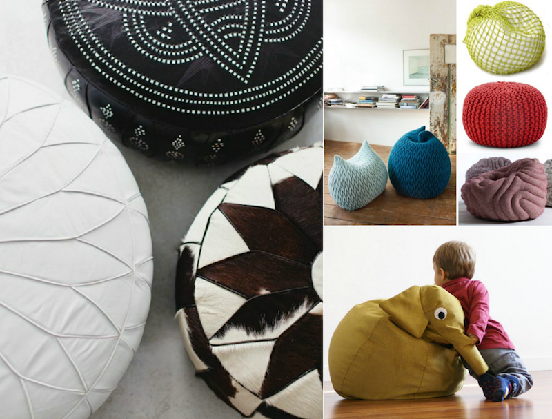 pouf géant, pouf tricot et pouf marocain- idées de decoration du salon et de la chambre d'enfant pouf géant pouf-tricot-pouf-marocain-idees-decoration-pieces-maison