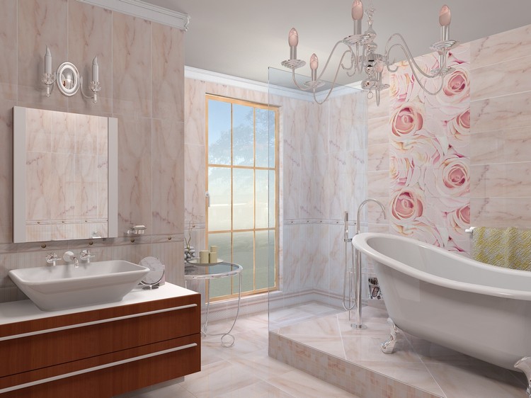 relooker-salle-bain-rose-ambiance-feminine-motifs-floraux
