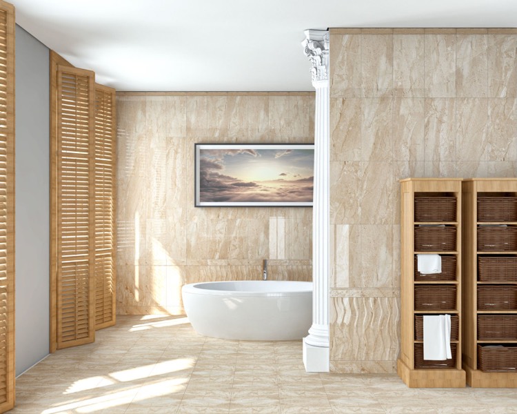 sol-travertin-poli-moderne-deco-salle-bain-luxe-meuble-colonne-bois
