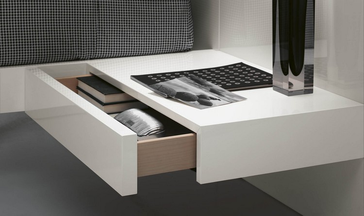table-chevet-suspendue-tiroir-ouverture-invisible-blanc-laque