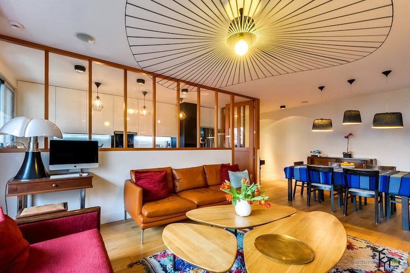 Verrière intérieure en bois pour un espace cosy parfaitement organisé Verriere désign cuisine