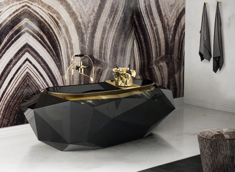 baignoire-ilot-noire-design-facette-futuriste-diamond-maison-valetina
