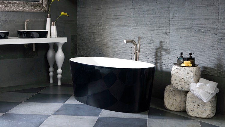 Baignoire îlot noire – un investissement dans l'originalité et ... Baignoires Beton désign
