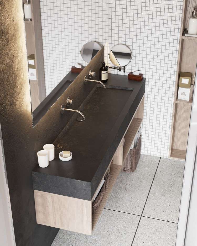 Déco blanc et bois clair d'un appartement design d'inspiration ... Manger salle Créatif à Scandinave