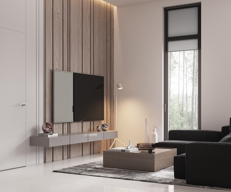 Déco blanc et bois clair d'un appartement design d'inspiration ... Manger salle Créatif à Scandinave