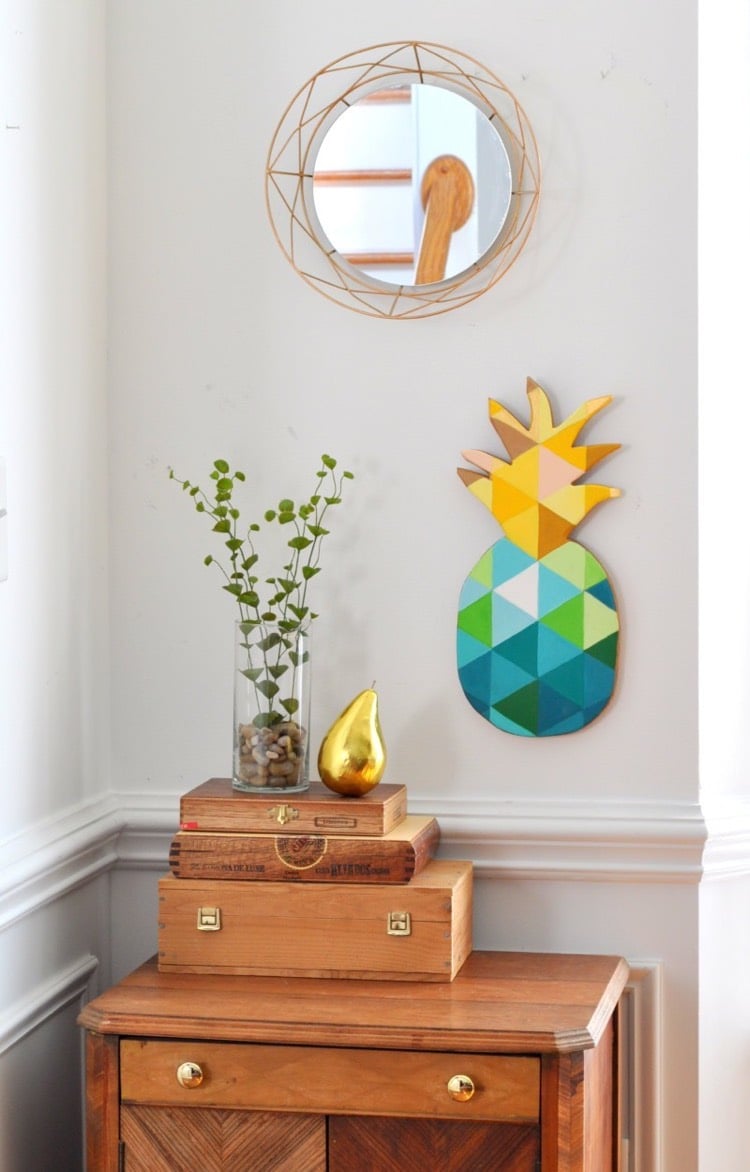 decoration-murale-en-metal-miroir-rond-cuivre-deco-murale-ananas