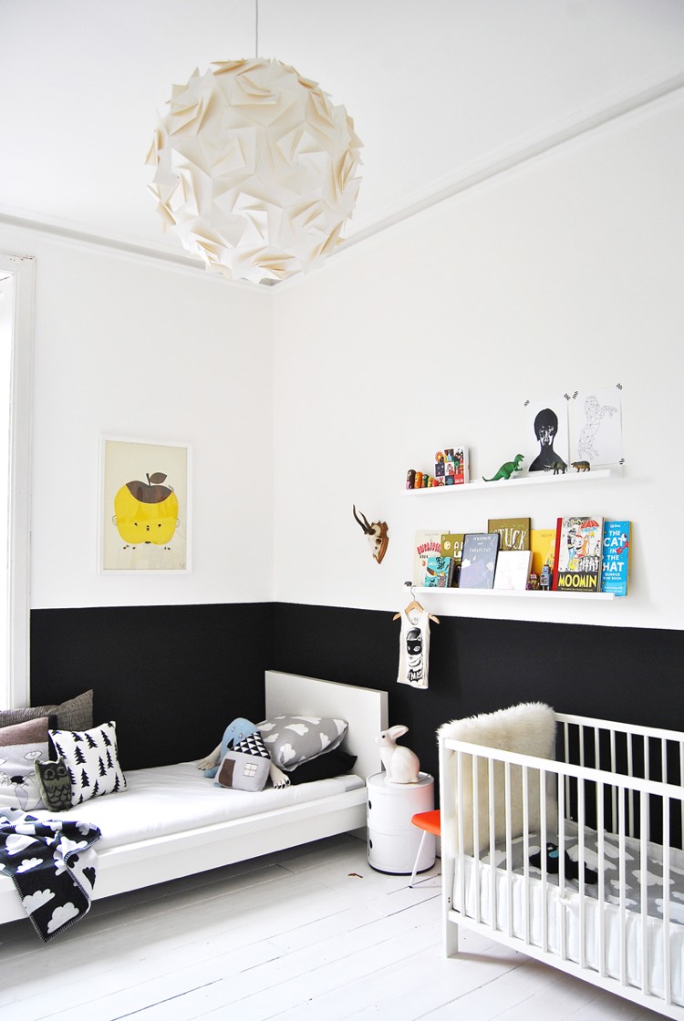 idee-deco-peinture-interieur-maison-deco-chambre-enfant-peinture-blanc-noir