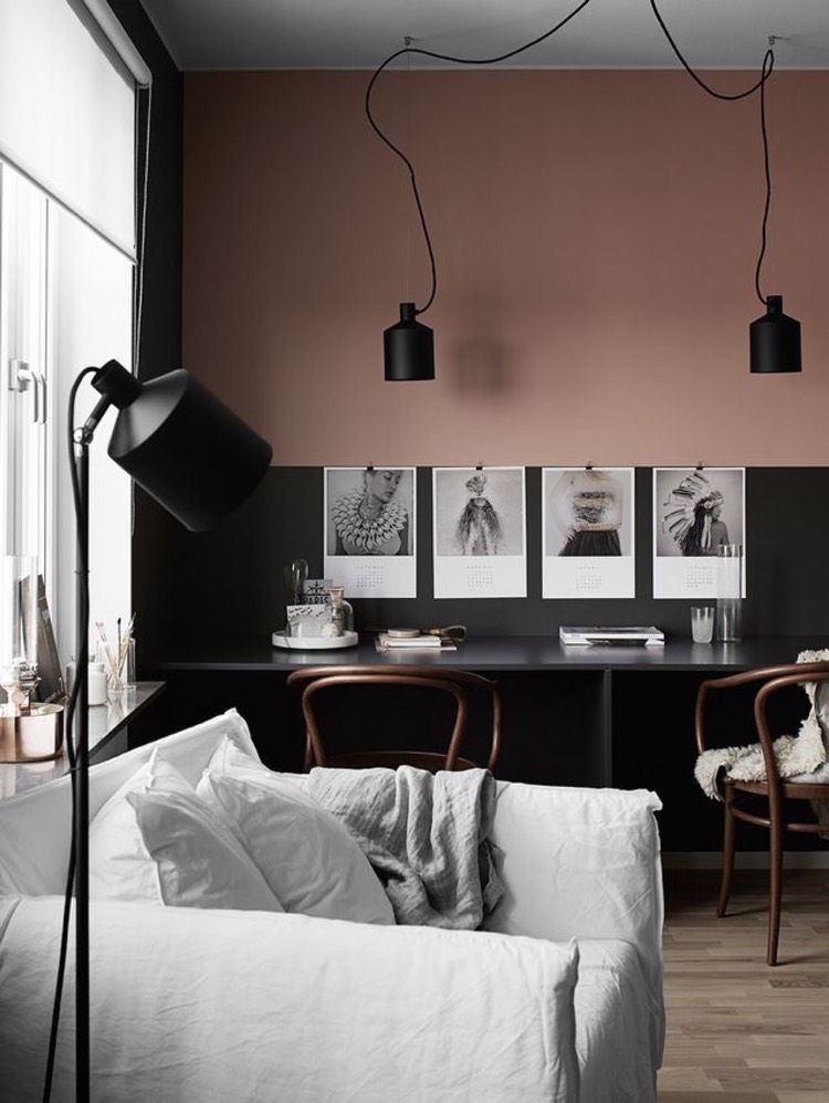 idee-deco-peinture-interieur-maison-mur-deux-couleurs-noir-rose-pastel