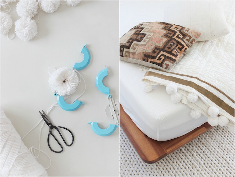 idees-diy-deco-decorer-couette-pompons-idee-deco-chambre-cocooning