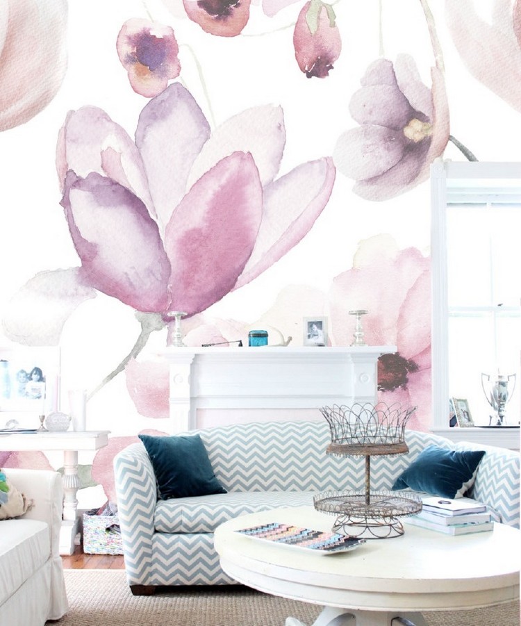 peinture-eau-murs-motifs-floraux-canape-droit