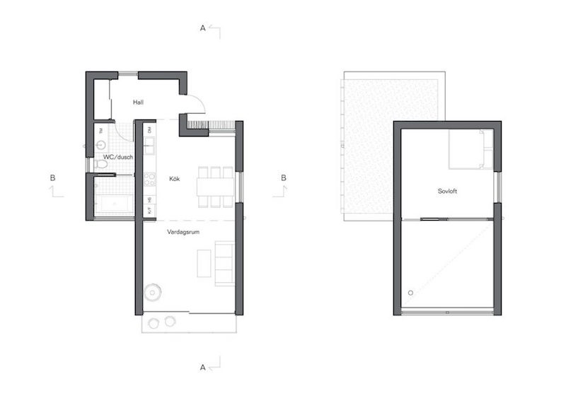 plan-architectural-sol-etage-maison-sur-pilotis-en-pente-hadars-hus