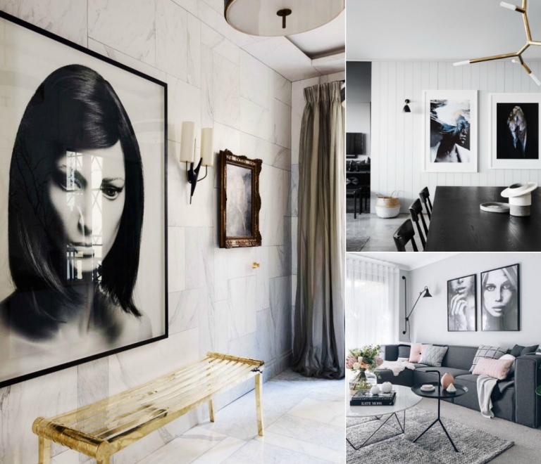 portrait-noir-blanc-femme-photo-double-exposition-decoration-murale