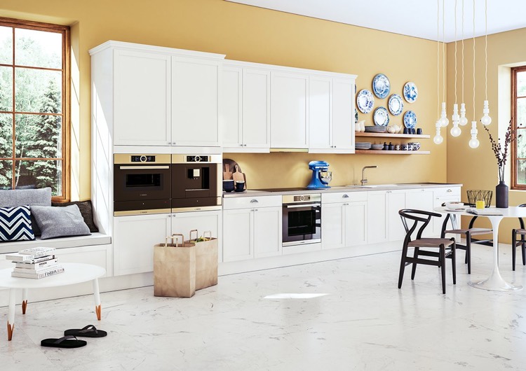 quelle-couleur-de-mur-pour-une-cuisine-jaune-clair-armoires-cuisine-blanches-sol-resine-marbre