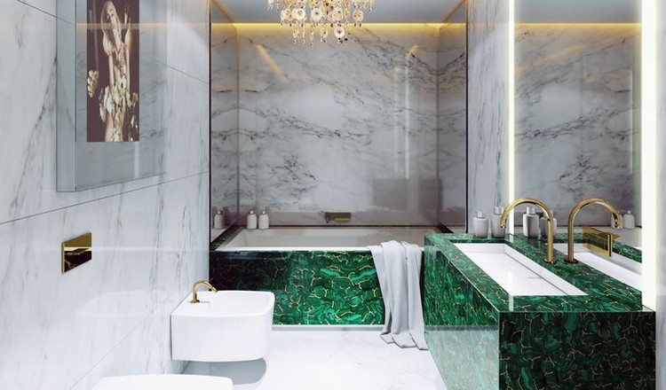 salle-bain-pierre-naturelle-marbre-blanc-malachite-baignoire