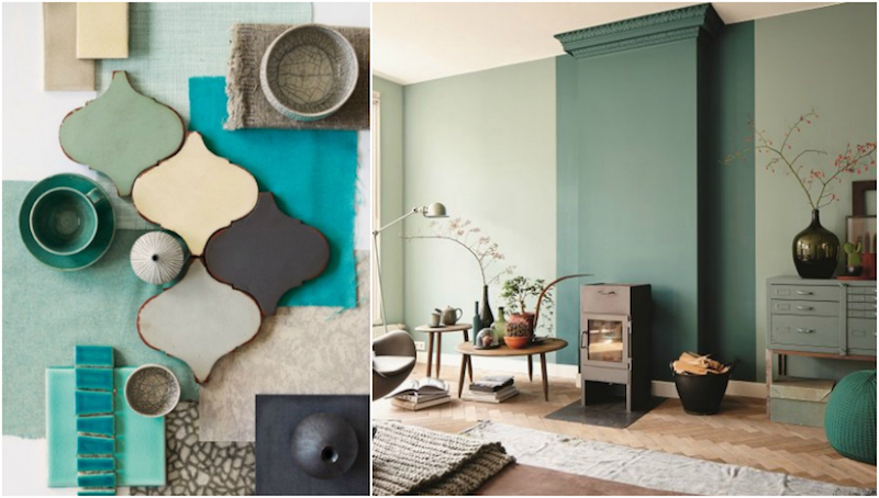 tendance-couleur-interieur-2017-turquoise-vert-de-gris-sauge-peinture-salon
