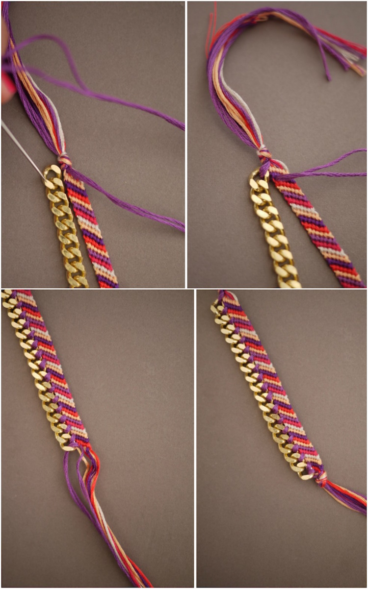 DIY bracelet-brésilien-revisité-déco-chaîne-design-original