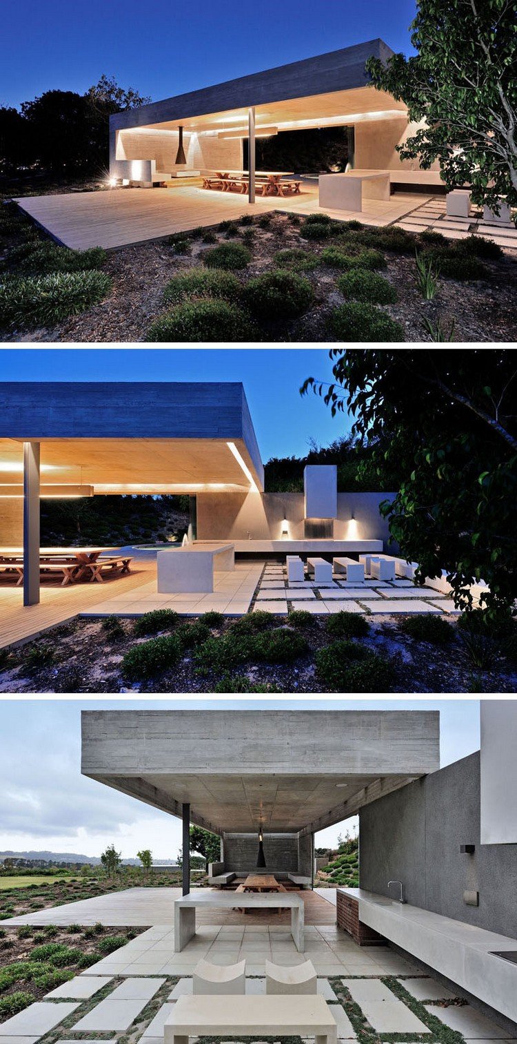 aménagement-extérieur-maison-idées-béton-terrasse