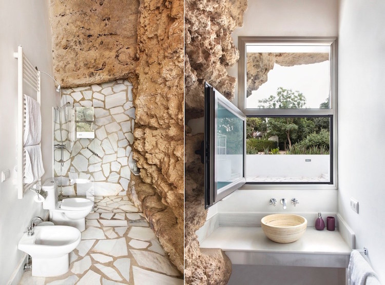 architecture organique-maison-grotte-salle-bain-marbre-formations-rocheuses-Cuevas-del-Pino