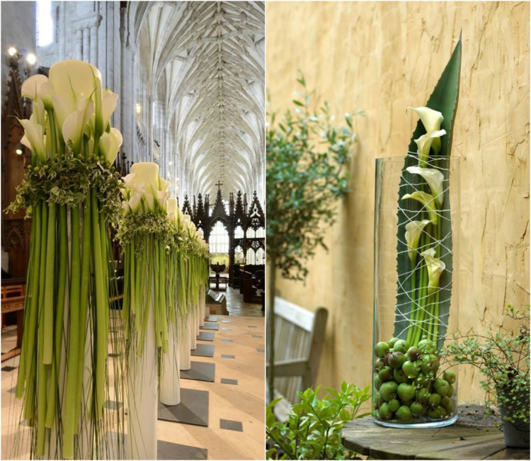 composition-florale-mariage-callas-blancs-église-table