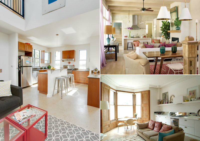 cuisine ouverte sur salon en blanc et bois naturel clair aux accents déco en tons pastel cuisine-ouverte-salon-blanc-bois-naturel-clair-accents-déco-tons-pastel