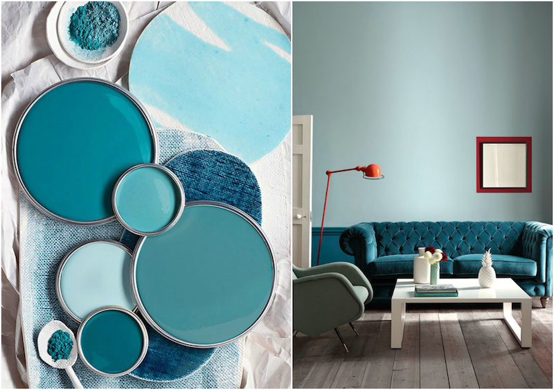 deco-bleu-canard-turquoise-sarcelle-idees-peinture-murale-meubles-chics