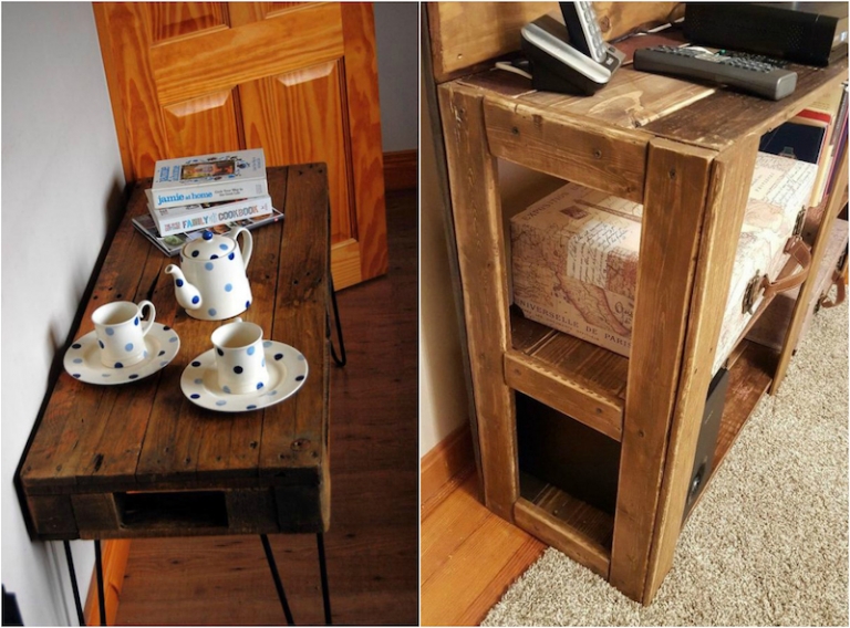 meuble-palette-intérieur-table-console-meuble-télé-vintage