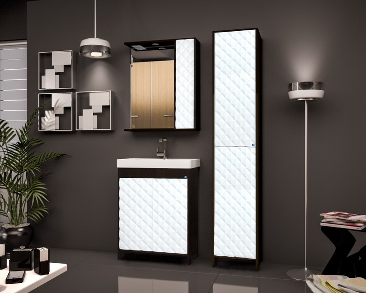meuble-salle-bain-moderne-peinture-noir-suspension-design-lampadaire