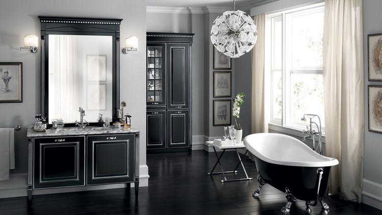meuble-salle-bain-noir-baignoire-pied-suspension-design