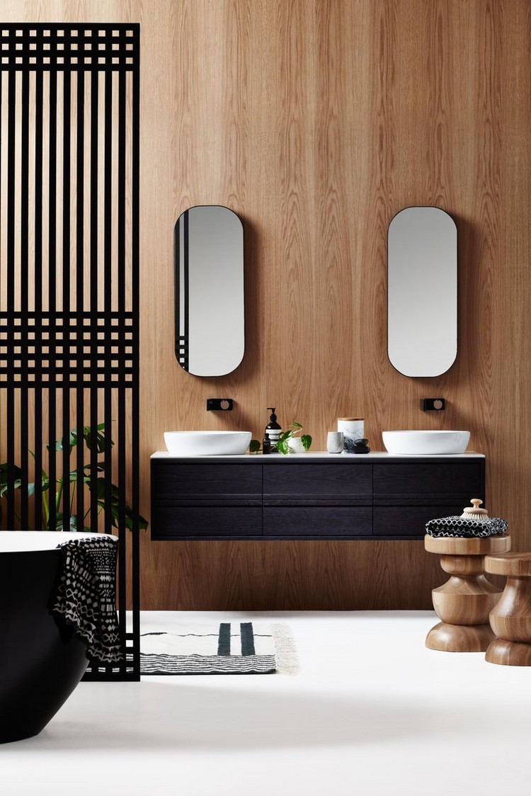 meuble-salle-bain-noir-miroirs-design-parement-bois-tables-appoint-bois