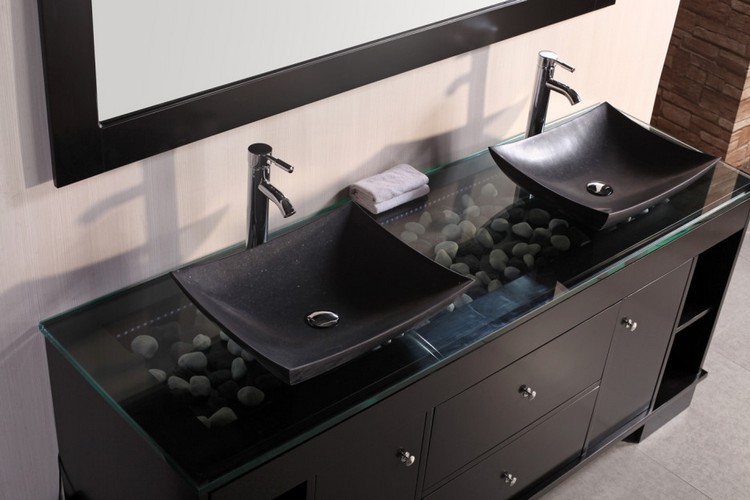 meuble-salle-bain-noir-vasques-poser-tiroirs-carrelage-sol