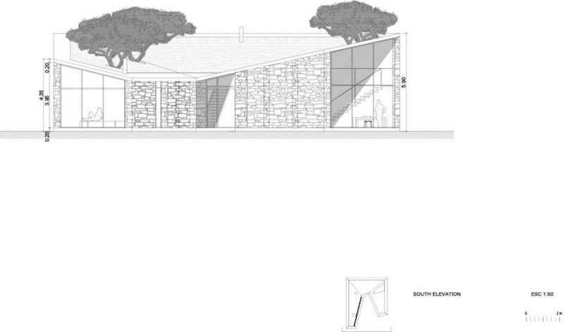 plan-facade-Sud-maison-pierre-naturelle-Cadaval-Sola-Morales